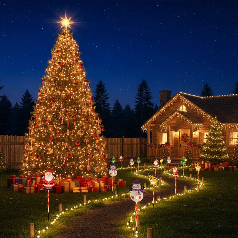 🎄🎁Συσκευασία με 6 κινούμενα χριστουγεννιάτικα λαμπάκια-SI 