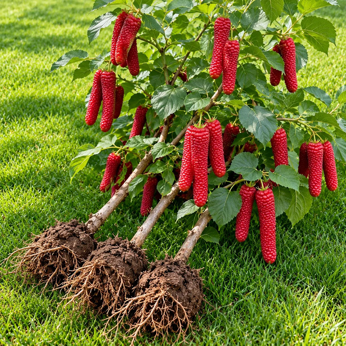 🌳 Giant Red & Black Mulberry Tree Saplings – Grow Sweet Berries at Home 🌿