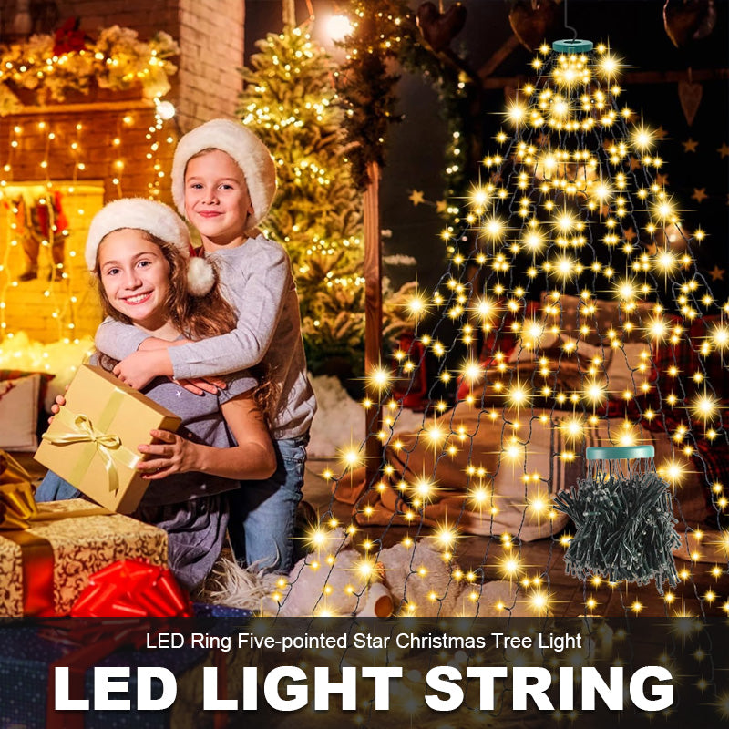 🎄 Φωτιστικό LED για χριστουγεννιάτικο δέντρο σε σχήμα πεντάκτινου αστεριού 🎄-SI 