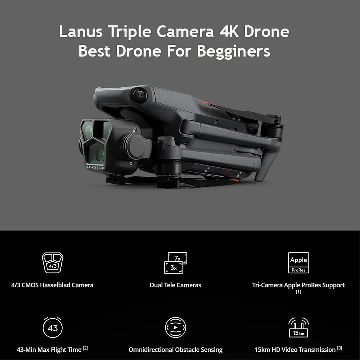❄🎄Posebna ponudba za leto 2025⛄🔔 4K dron s kamero za odrasle, HS175D RC kvadrokopter s samodejnim vračanjem, funkcijo Follow Me, brezkrtačni motor, krožni let, točke poti, zadrževanje višine, način brez glave, 28 minut leta! !-SI