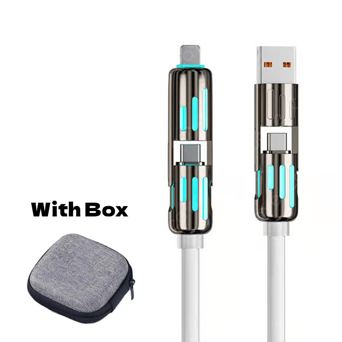 🔥4 viename USB įkrovimo laidas, greitas įkrovimas⚡-LT