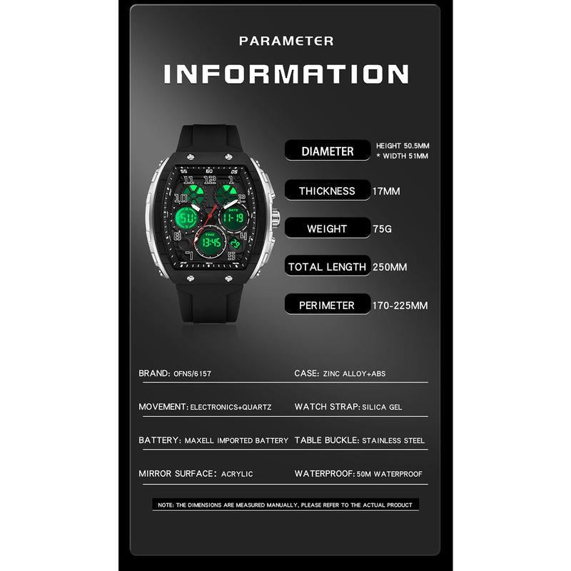 ⌚Moška digitalna športna ura z osvetlitvijo ozadja in funkcijo samodejnega prikaza datuma✨-SI