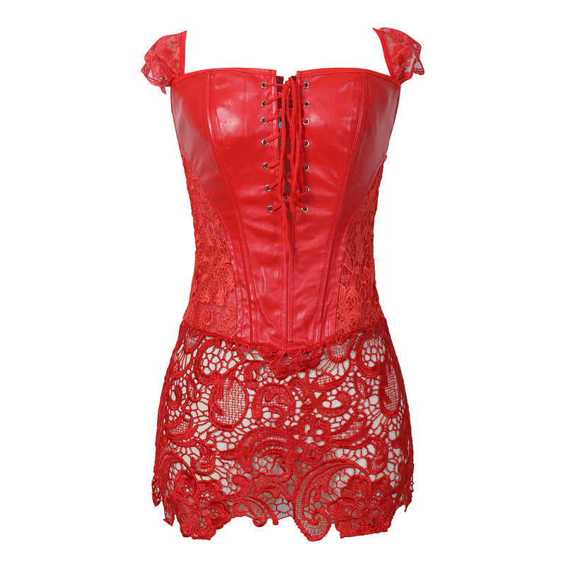 Sexy Lace Open Back - Nėriniuotas odos formuantis Bodysuit-LT 
