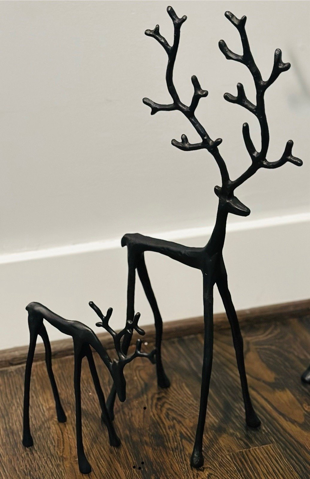 🎅Božična uspešnica 🦌 Črna figurica severnega jelena, božična dekoracija-SI