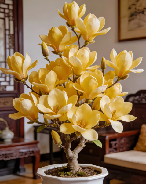 Čebulice Magnolia liliiflora (vijolične orhideje) 🌸 Cvetovi skrivajo liste, vonj napolnjuje zrak-SI