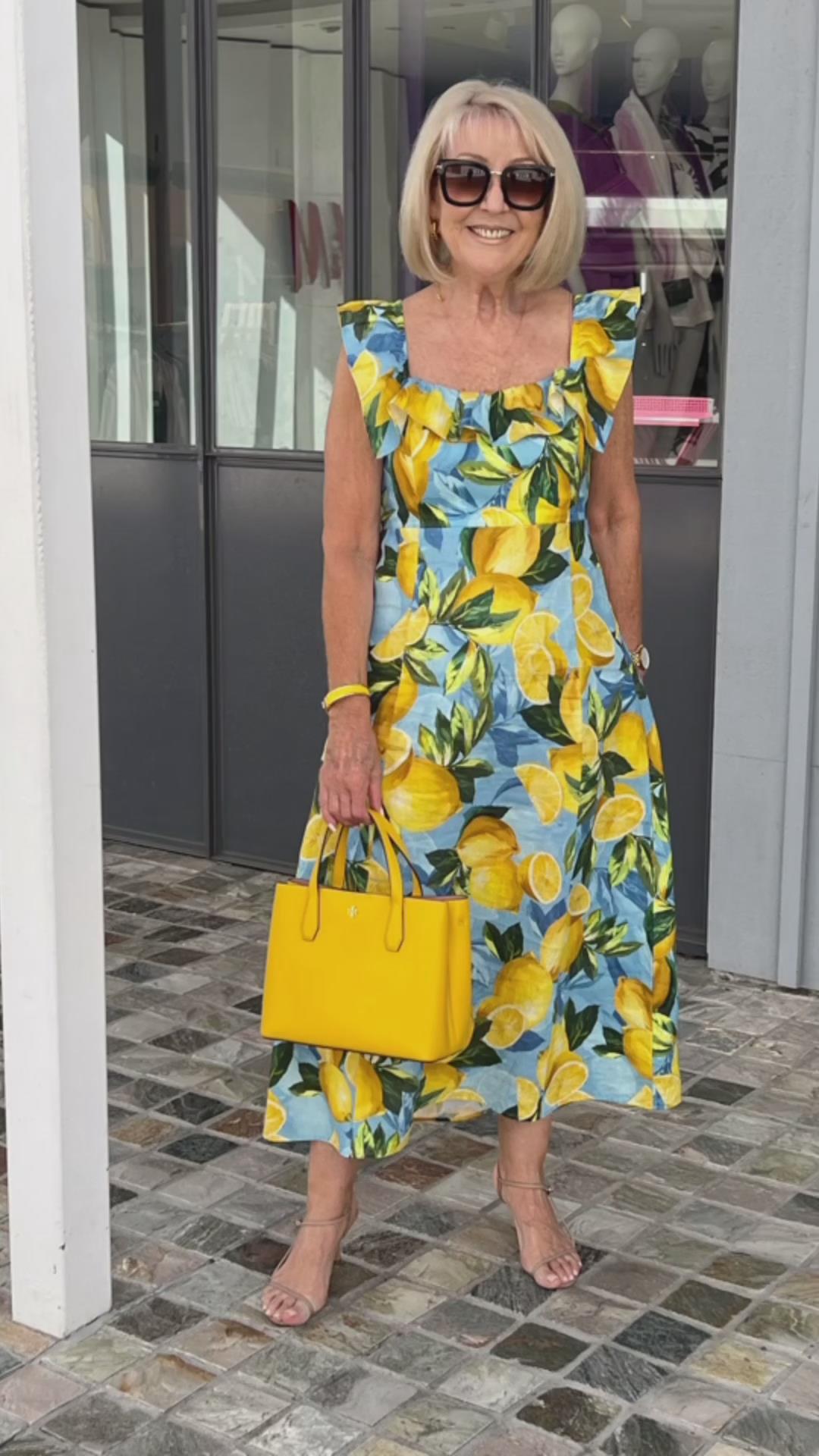 🍋Vestido túnica con emprinto de limones 