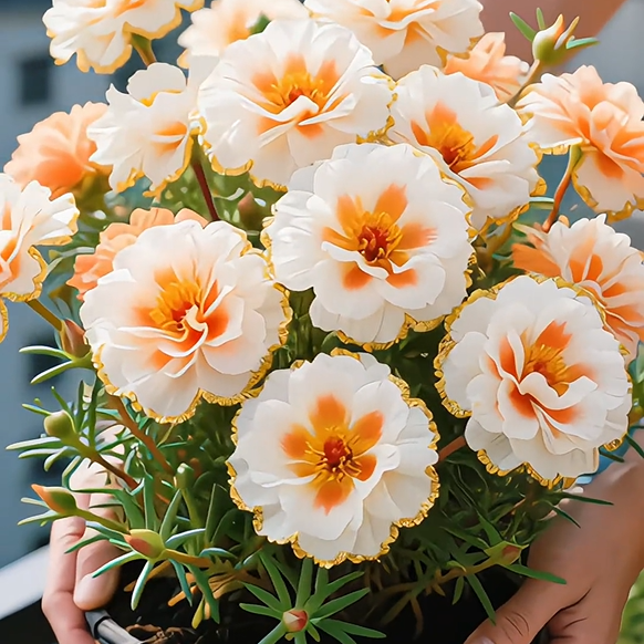 Auksinė nėrinių portulaka🌸✨ Nuostabūs dvigubi žiedai, suteikiantys nepastebimą vasaros spalvų gamą-LT