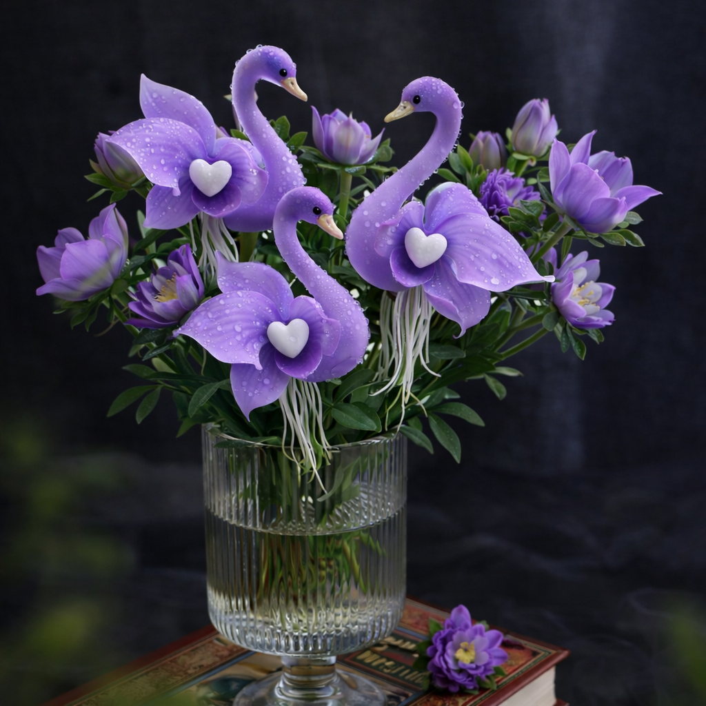🔥 Pomladna razprodaja -50%! ✨ Očarljive rože "Purple Swan Blossom" – edinstvena lepotica za vaš vrt-SI