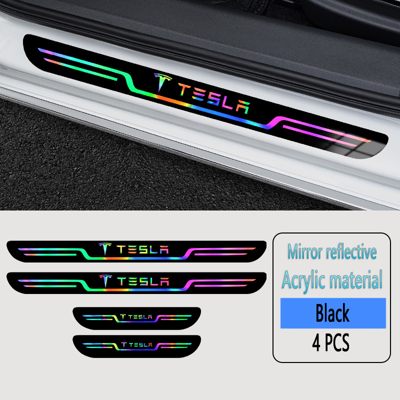 ✨Akrilinės lazerinės automobilių apsaugos nuo užsiteršimo durelių slenksčių juostelės🎉4 vnt.🎉-LT