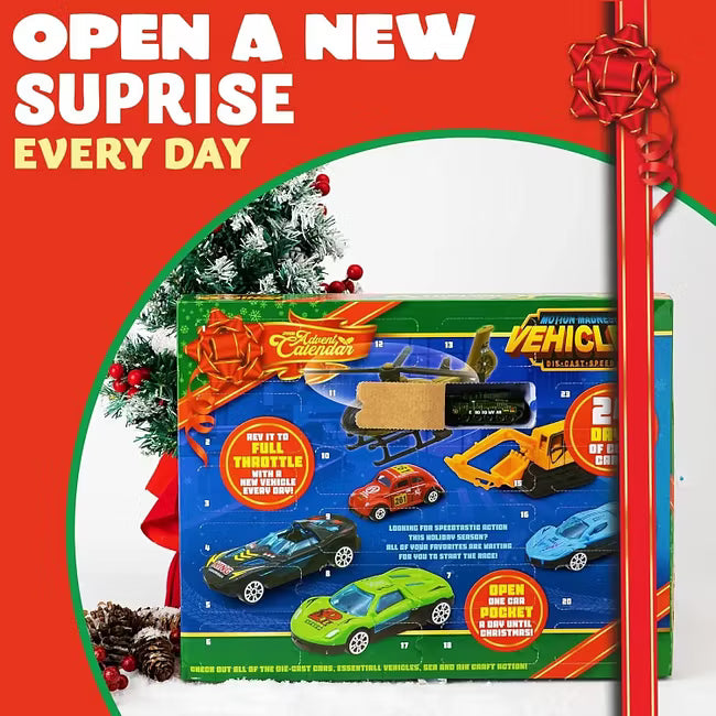 🔥Zadnji dan 50 % POPUSTA - 🚗🎁Božični adventni koledar 2026 | ✨24-dnevni odštevalni koledar Komplet avtomobilčkov iz litega kovina-SI