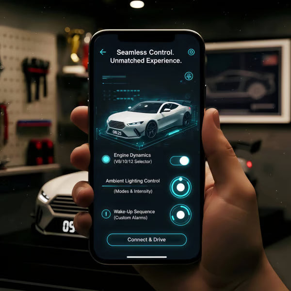 🎁 Budilka hiperavtomobila🏎️ Realističen motor in svetlobni učinki-SI