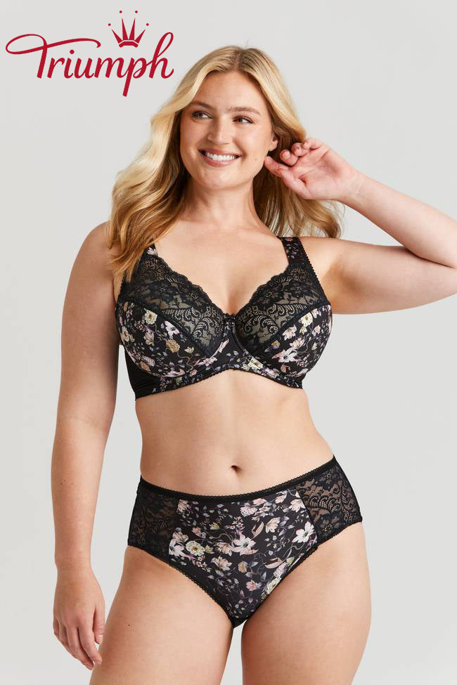 Triumph® 3-delni modrček💖 iz čipke s cvetličnim vezenjem-SI
