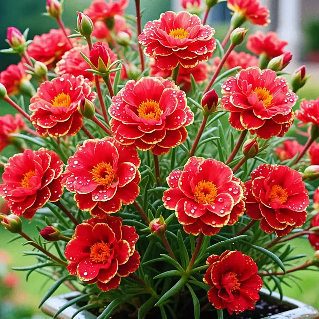 Auksinė nėrinių portulaka🌸✨ Nuostabūs dvigubi žiedai, suteikiantys nepastebimą vasaros spalvų gamą-LT