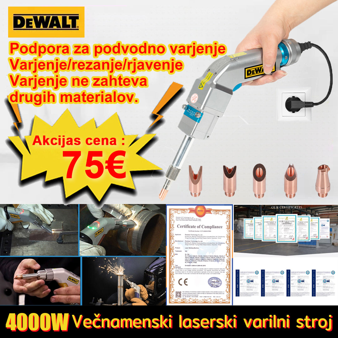 Μηχανή συγκόλλησης με λέιζερ (3 σε 1) DEWALT Νεότερο μοντέλο το 2023 Συγκόλληση + Κοπή + Αφαίρεση