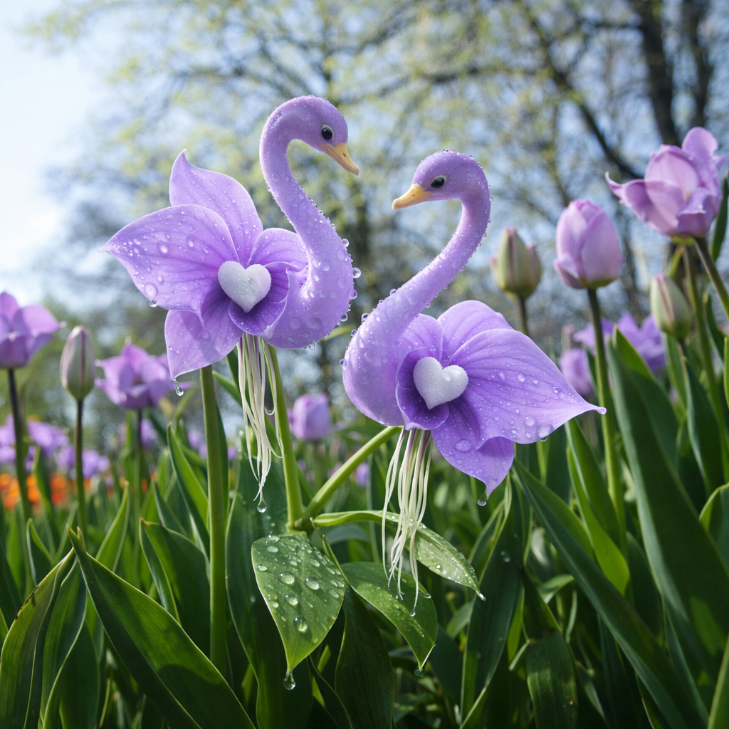 🔥 Pavasario išpardavimas -50%! ✨ Žavingi „Purple Swan Blossom“ žiedai – unikalus grožis jūsų sodui-LT