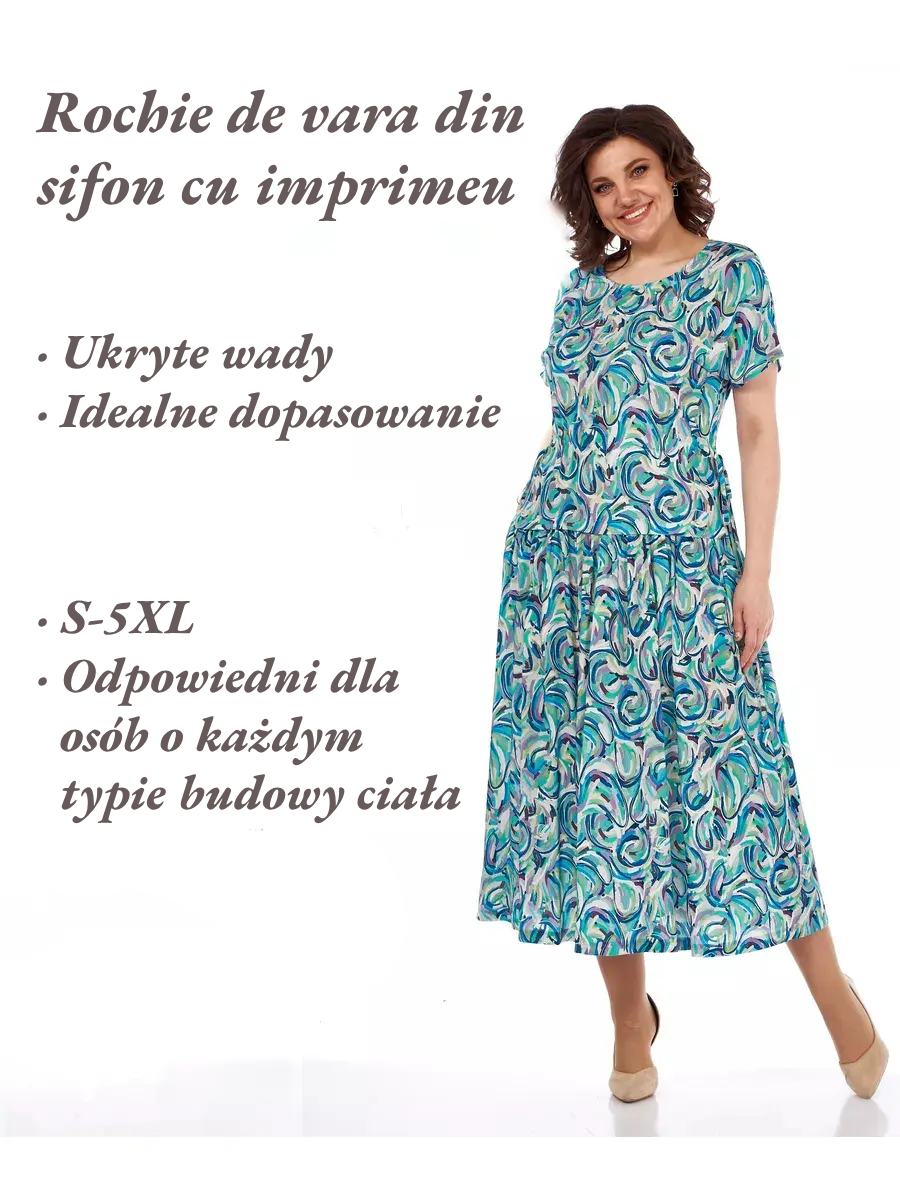 🔥Geriusias išpardavimas🔥🌺Vasarinė σιφόν φόρεμα su raštu👗-LT 