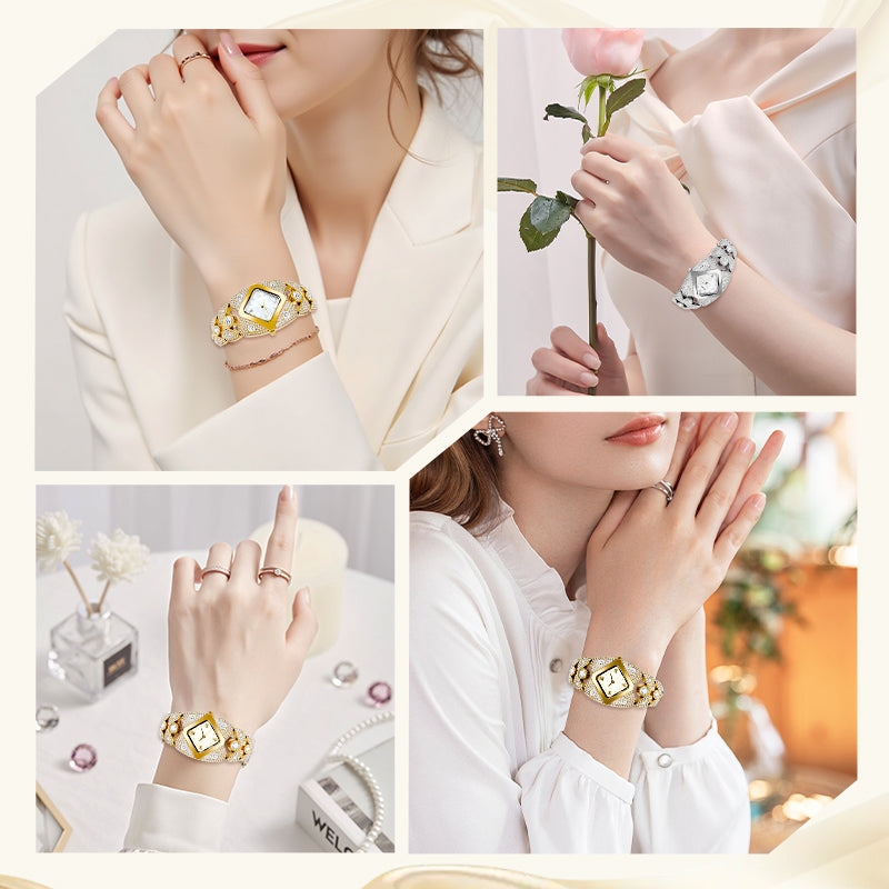 💜 Ρολοί ρετρό quartz με γραμματοκά κρύσταλλα⌚-GR 