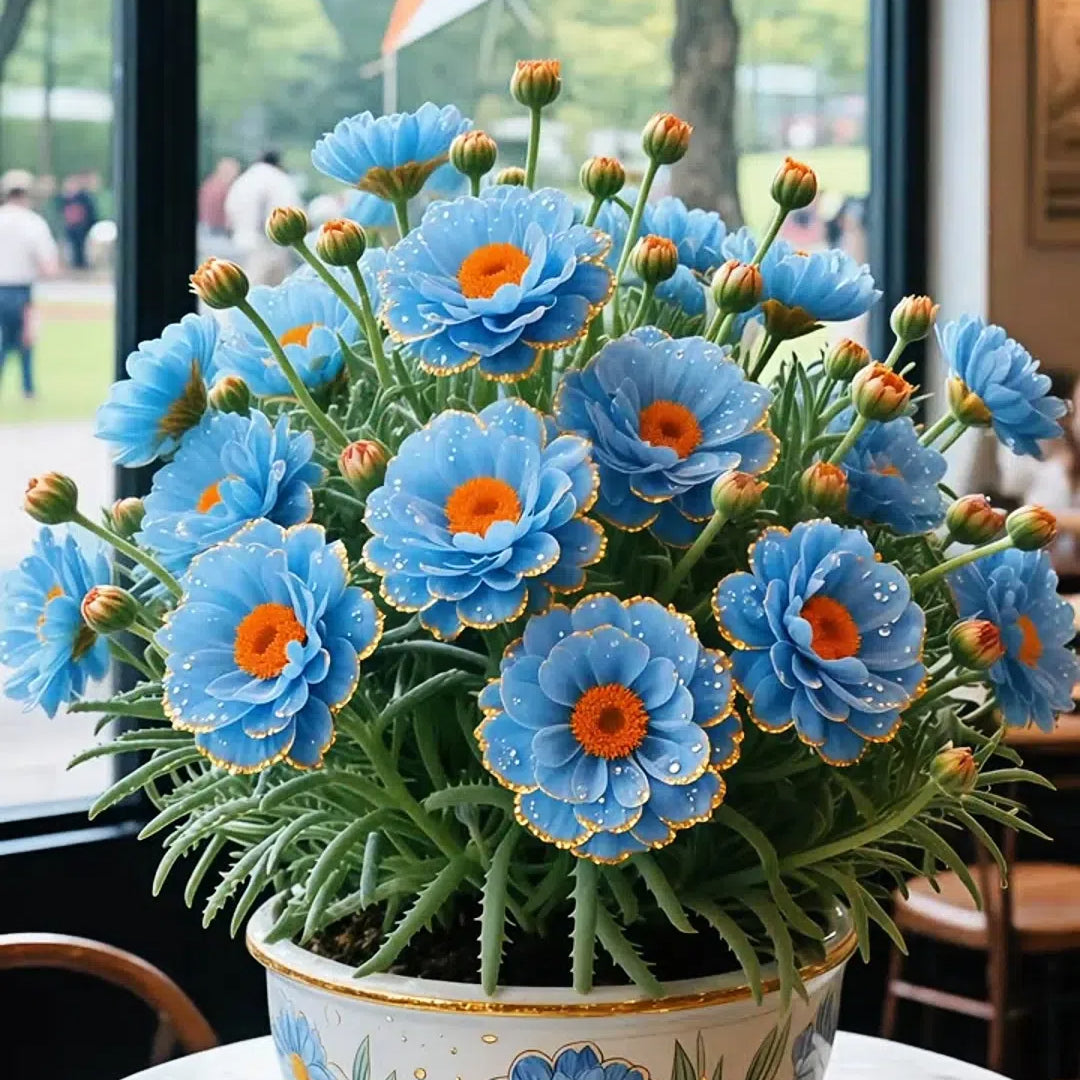 Zlata čipkasta portulaka🌸✨ Čudoviti dvojni cvetovi za lahkotno poletno barvanje-SI