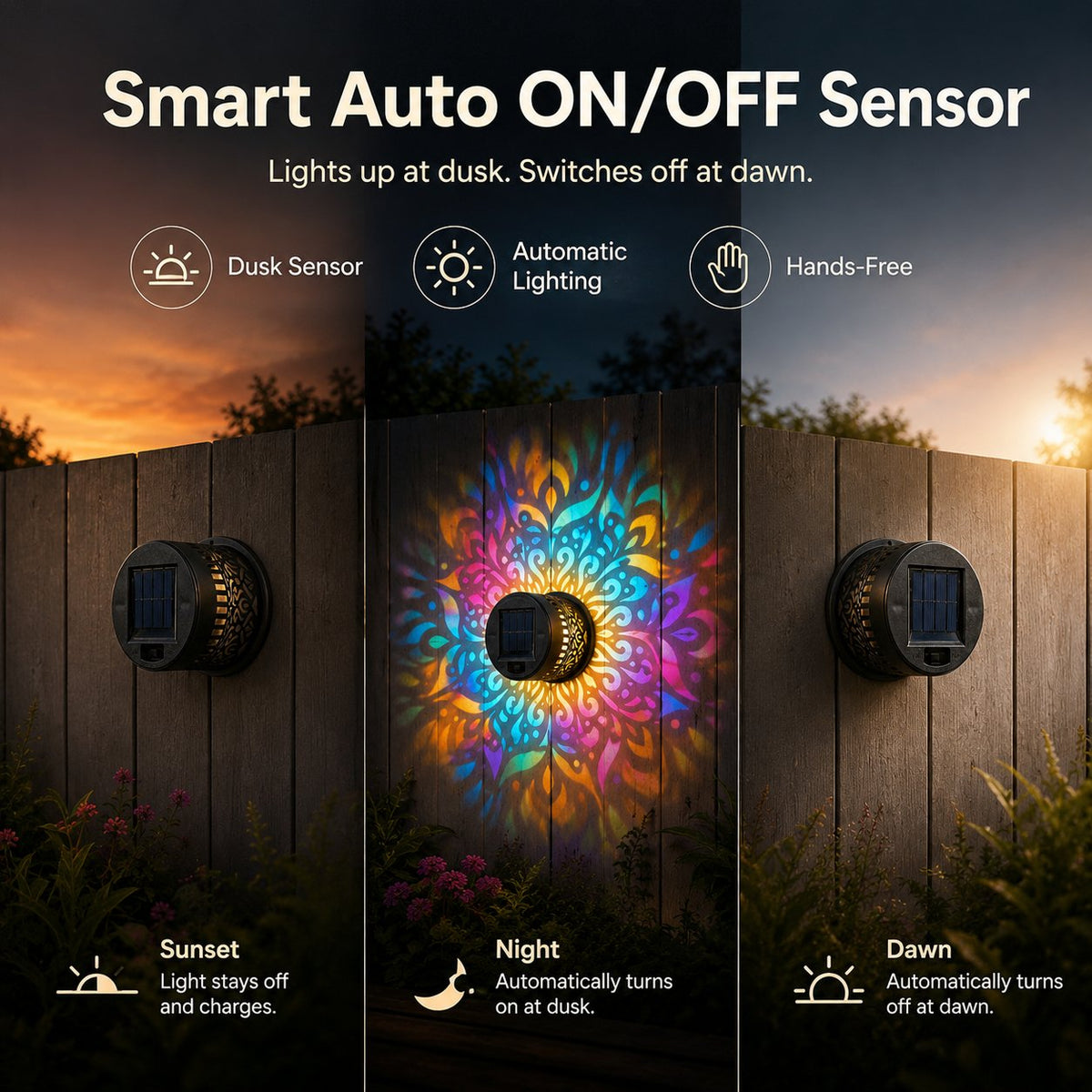 🔥 Omejen 50 % POPUST — Solarna projektorska luč Mandala za čarobno zunanje vzdušje-SI