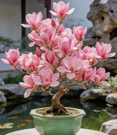 Čebulice Magnolia liliiflora (vijolične orhideje) 🌸 Cvetovi skrivajo liste, vonj napolnjuje zrak-SI