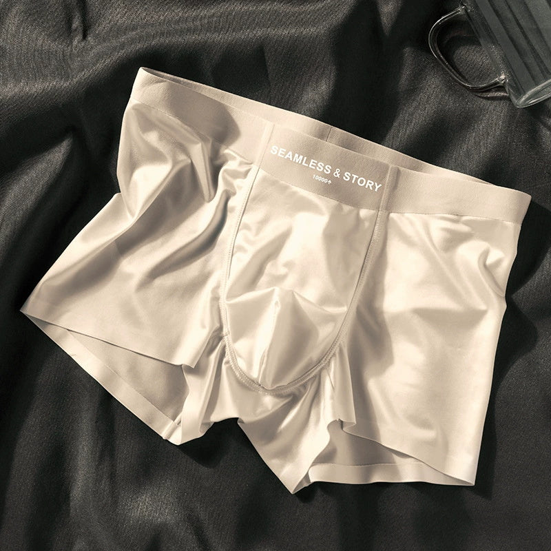 (3 τεμάχια) Ανδρικά Μποξεράκια Elegant Ice Silk από Mulberry Silk με Αντιμικροβιακή Δράση-SI