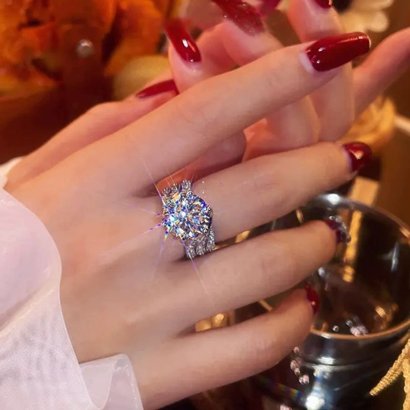 💖(ZADNJI DAN RAZPRODAJE - 80 % POPUSTA) Diamantni prstan z magnetnim moissanitom DIYSTARTM 💍-SI