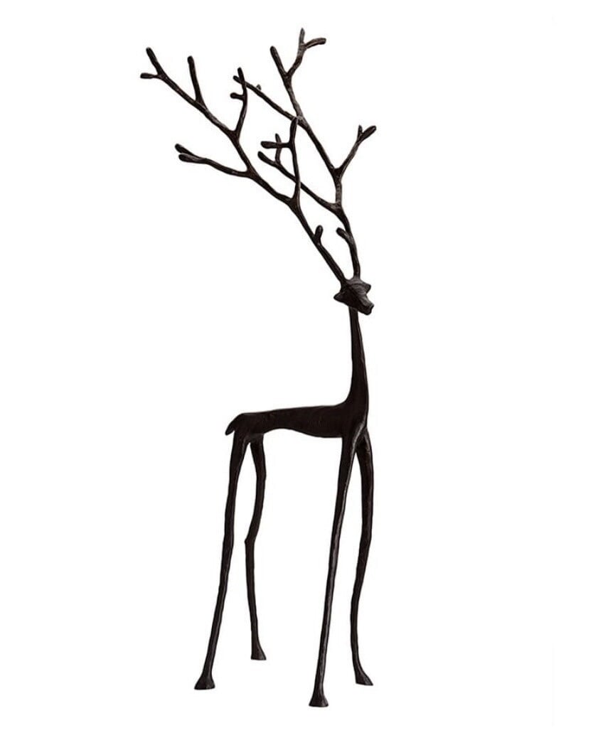 🎅Božična uspešnica 🦌 Črna figurica severnega jelena, božična dekoracija-SI