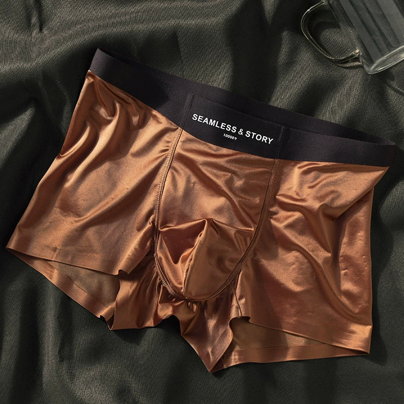 (3 τεμάχια) Ανδρικά Μποξεράκια Elegant Ice Silk από Mulberry Silk με Αντιμικροβιακή Δράση-SI