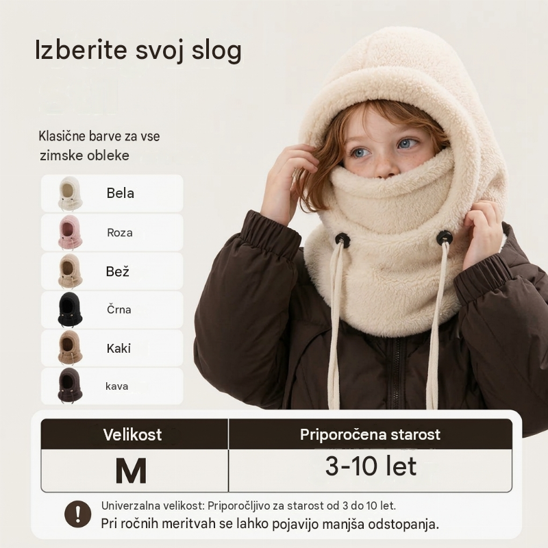 🔥 50 % POPUST 🔥 Vetroodporna in izolacijska kolesarska podkapa za otroke – topla, zračna in udobna za zimo 🚴❄️-SI