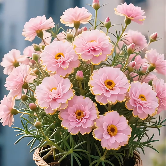 Auksinė nėrinių portulaka🌸✨ Nuostabūs dvigubi žiedai, suteikiantys nepastebimą vasaros spalvų gamą-LT