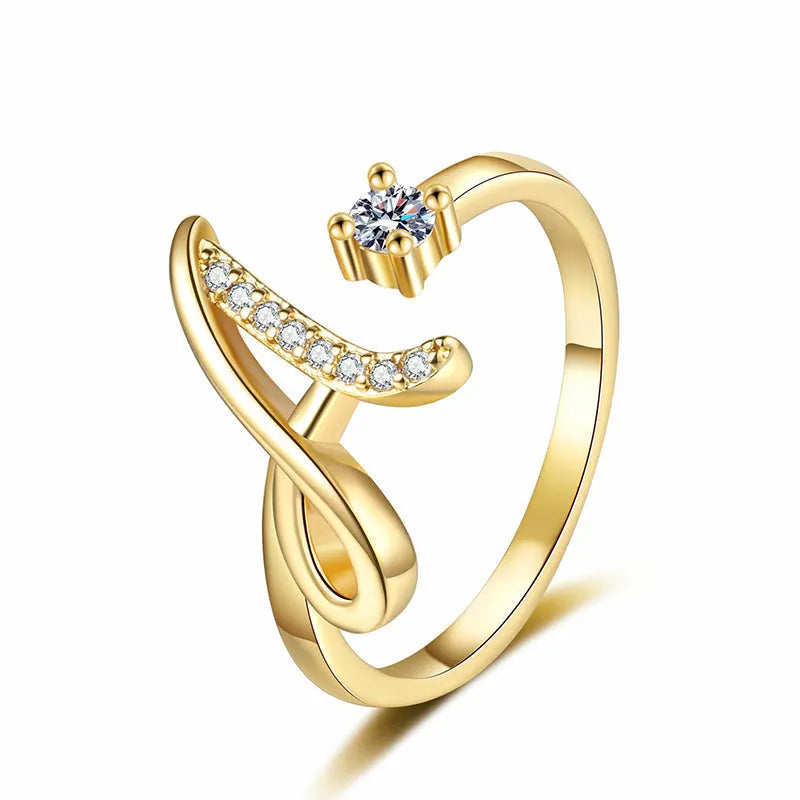 ⏳Časovno omejen 50 % popust⏰Nastavljiv bleščeči začetni prstan za ženske💍-SI