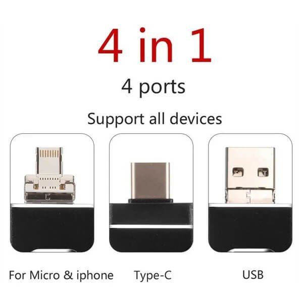 „Keturi viename“ sparti USB atmintinė skirta „iPhone“, „iPad“, „Android“, asmeniniam kompiuteriui ir kt. 16-128 metų 