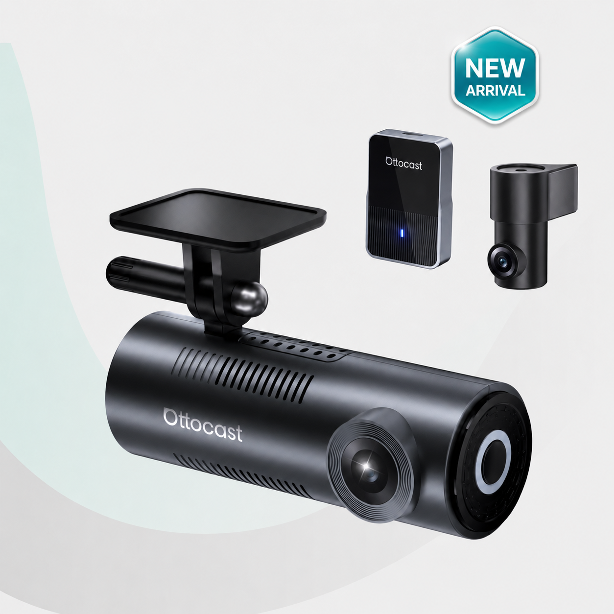 OttoSafe Cam 3-v-1 dvojna kamera za armaturno ploščo in brezžični adapter CarPlay-SI
