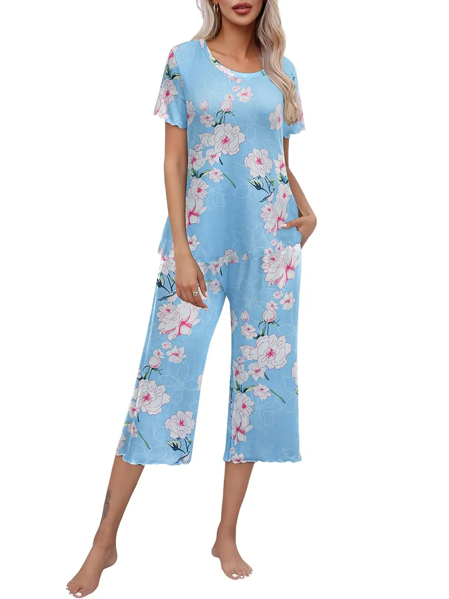 🔥Καυτές προσφορές σε γυναικείες πιτζάμες με στάμπα-GR