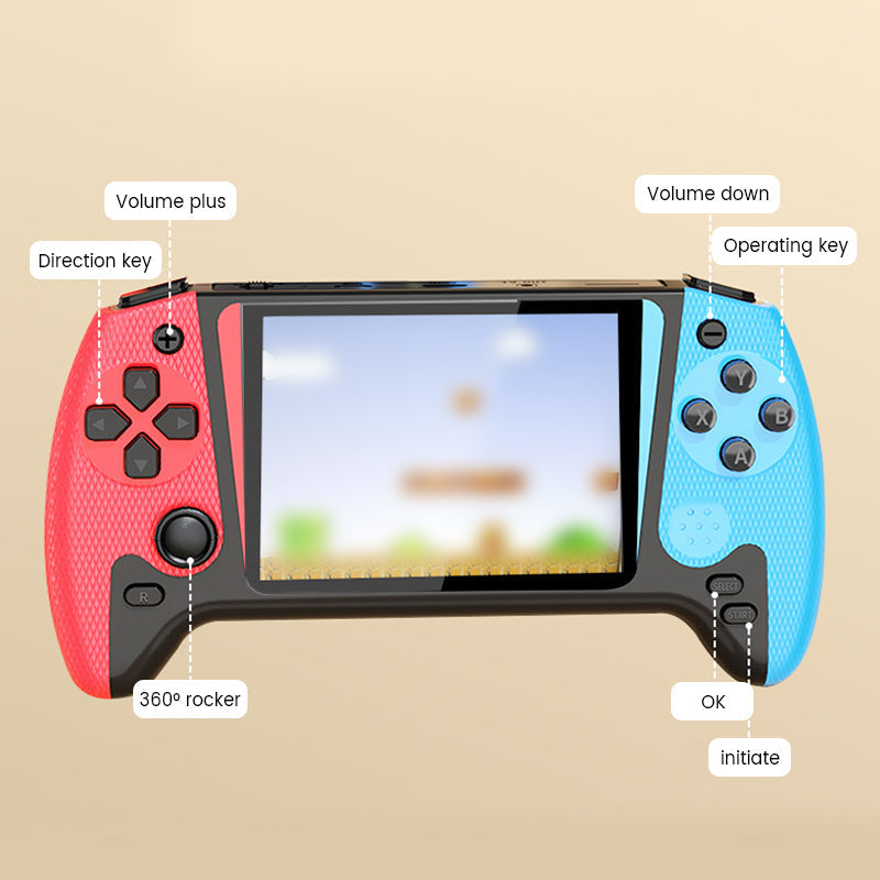 🎮 Φορητή, κλασική κονσόλα παιχνιδιών με μεγάλη οθόνη-SI