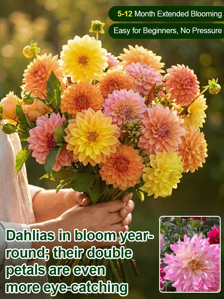 【Base Direct Sales】Four Seasons Blooming Double Dahlia Bulbs-SI