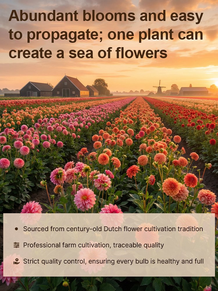 【Base Direct Sales】Four Seasons Blooming Double Dahlia Bulbs-SI