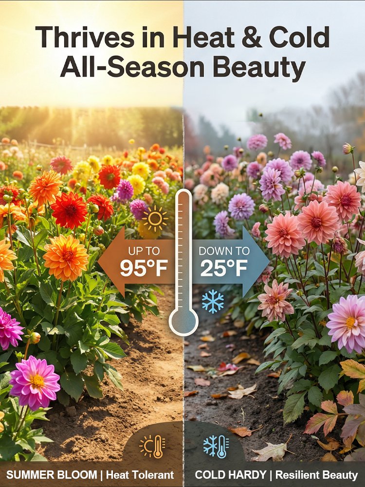 【Base Direct Sales】Four Seasons Blooming Double Dahlia Bulbs-SI