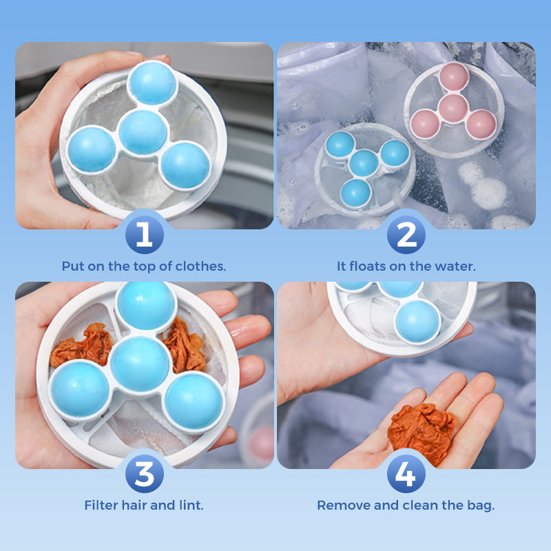 🧼 Plávajúca sieťka na zachytávanie chlpov 🌀 Účinne zachytáva chlpy a vlákna, opakovane použiteľná, chráni práčku a odtoky. 🚿✨🥳 Predaných viac ako 500 000 kusov! 🥳-SK