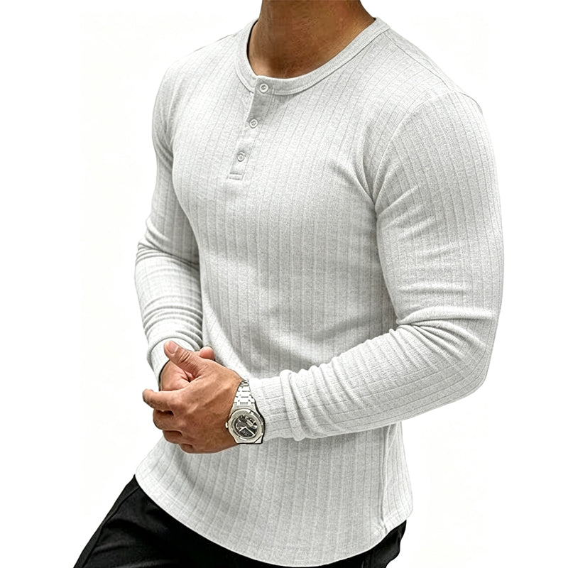 🍁Pridobite si novo jesensko modo - moško slim fit Henley srajco-SI