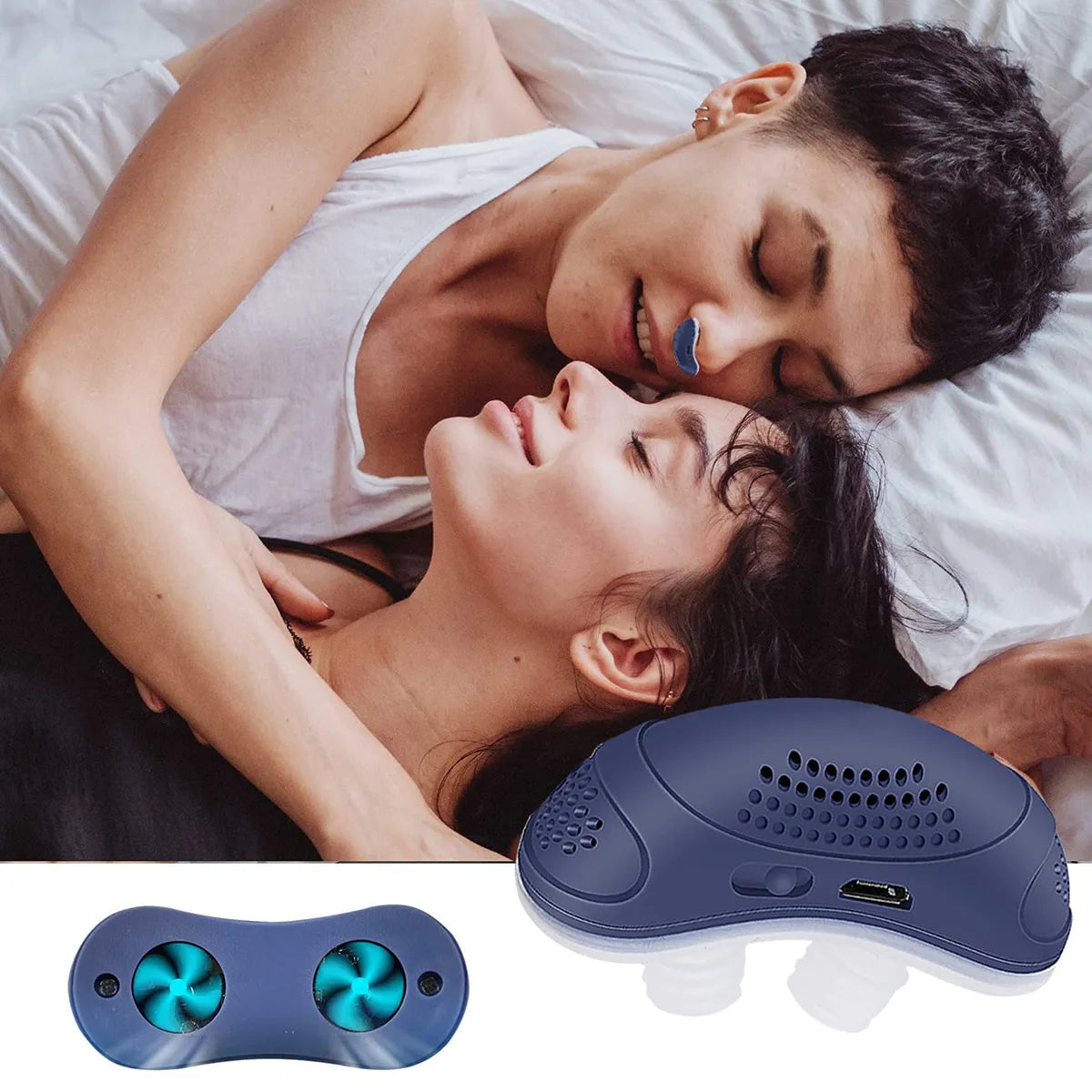 Νέα μίνι συσκευή CPAP χωρίς λάστιχα, χωρίς λάστιχα, αναπνευστήρας κατά του ροχαλητού - LT 
