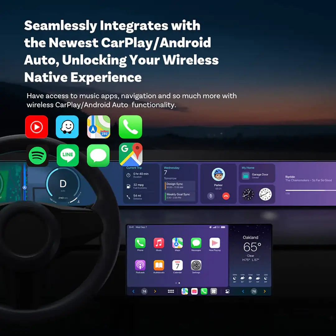 Ασύρματος προσαρμογέας Ottocast Mini 3.0 Ultra Cube CarPlay για Android Auto-SI