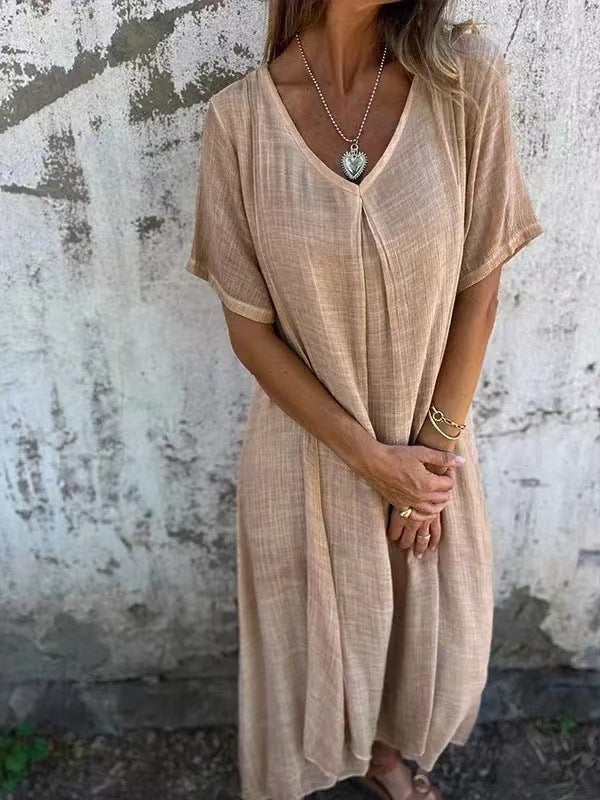🎁 Minkšto lino suknelė