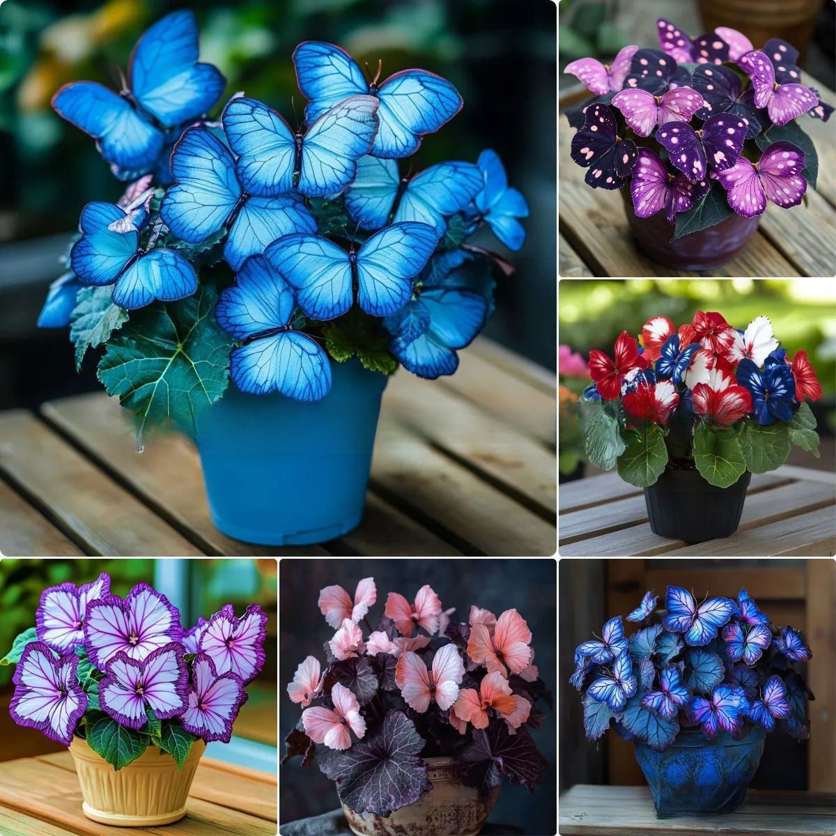 💥 Naujosios begonijos 🦋 Drugelių begonijų sėklos 🌱 Bonsai, kokio dar nematėte-LT