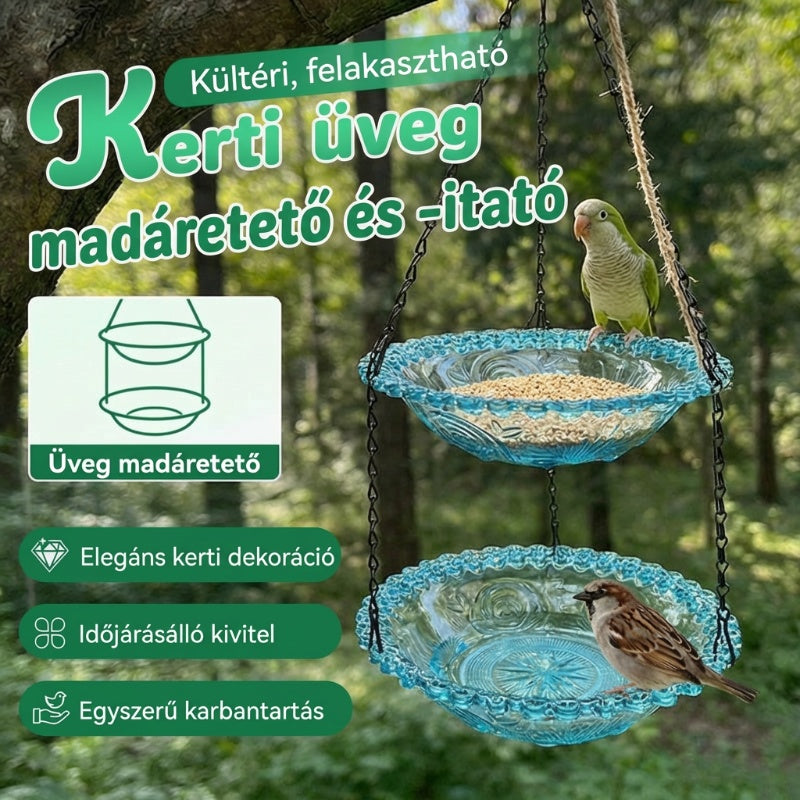 🐦Κρεμαστή ταΐστρα πουλιών και μπανιέρα vintage-GR