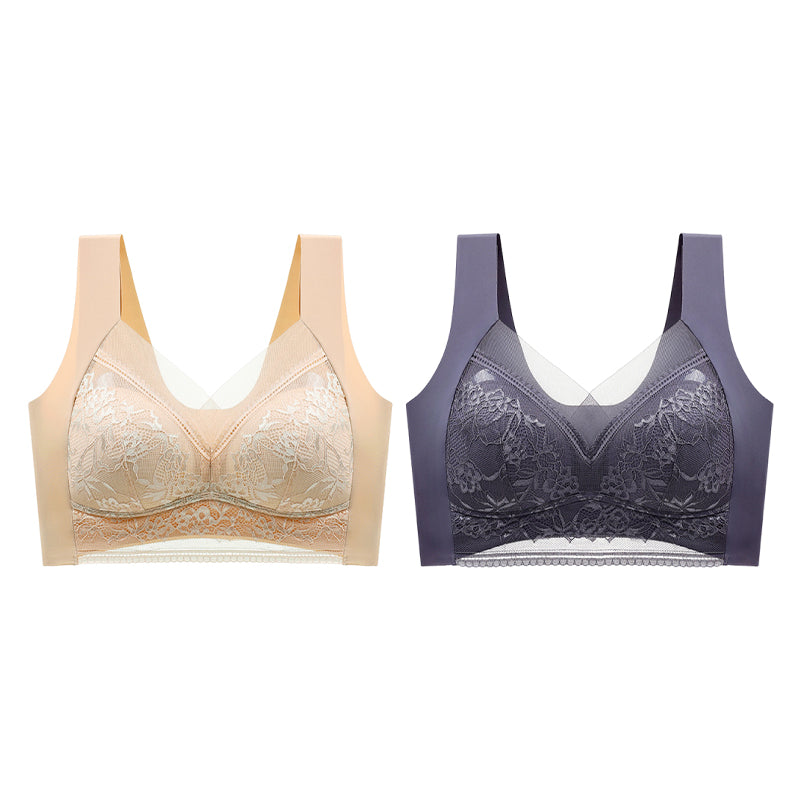 👙 Super patogi ir minkšta moteriška nėriniuota liemenėlė be plieninio žiedo【✨1 + 1 nemokamai】-LT