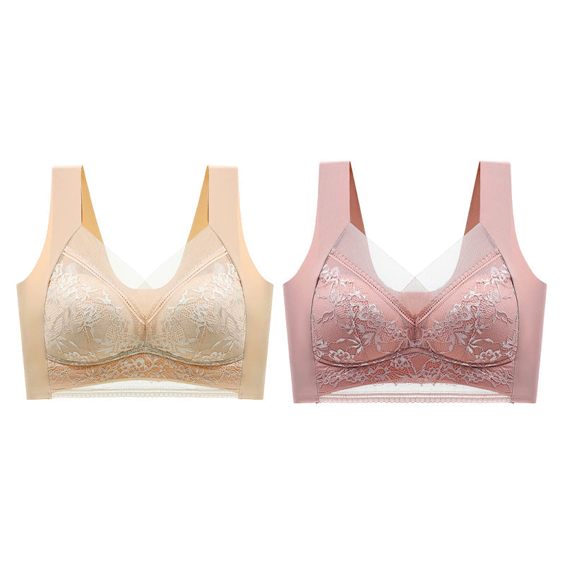 👙 Super patogi ir minkšta moteriška nėriniuota liemenėlė be plieninio žiedo【✨1 + 1 nemokamai】-LT