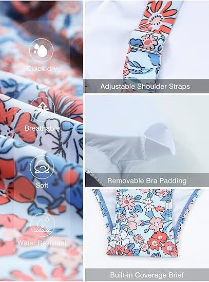 🔥👙Γυναικεία tankini δύο τεμαχίων maudymosi kostiumėliai su pilvuką lienninančiu efectu-LT