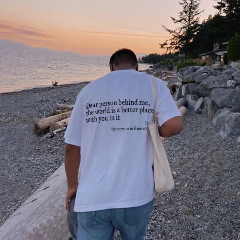 💥Νέο unisex μπλουζάκι με στάμπα "Αγαπητό Ατομπος προτάμου" σε μεγάλο μέγεθος από το 2025-GR 