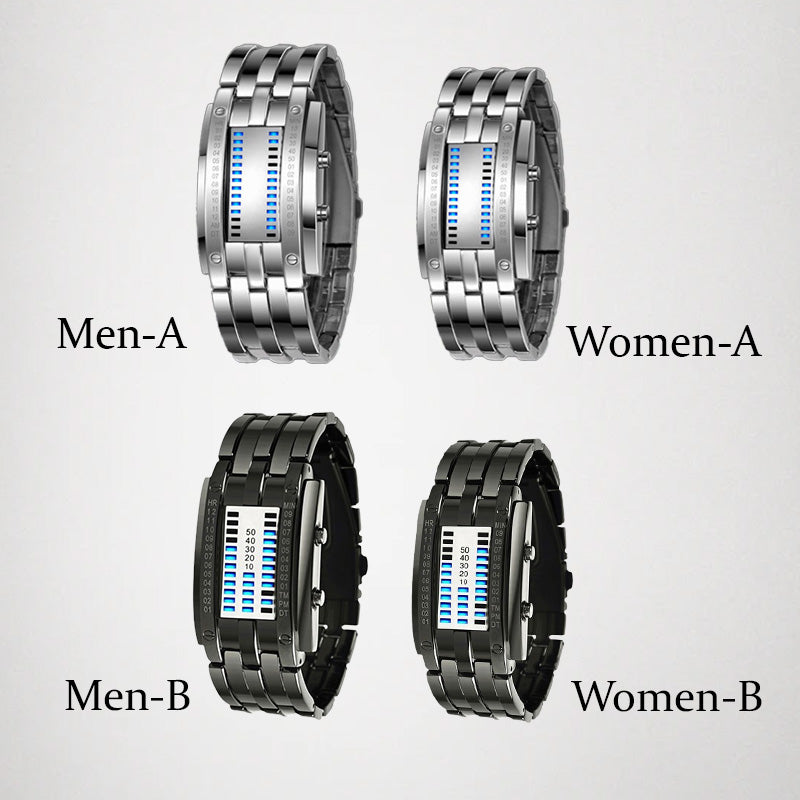 ⌚ ΤΩΡΑ 50% ΕΚΠΤΩΣΗ! 🤓 Ρολόι Cyberpunk Binary LED – «Μόνο οι Geeks το καταλαβαίνουν» – Φουτουριστικό, Μοναδικό και Εντυπωσιακό με Μπλε Οθόνη LED 💙-GR